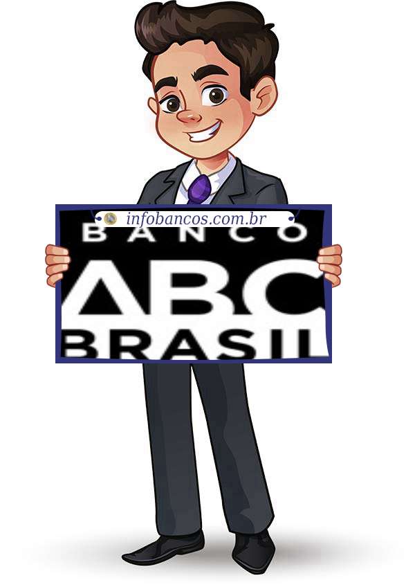 Foto do logotipo do ABC BRASIL DISTRIBUIDORA DE TÍTULOS E VALORES MOBILIÁRIOS S.A. dentro de um quadro com um rapaz o segurando