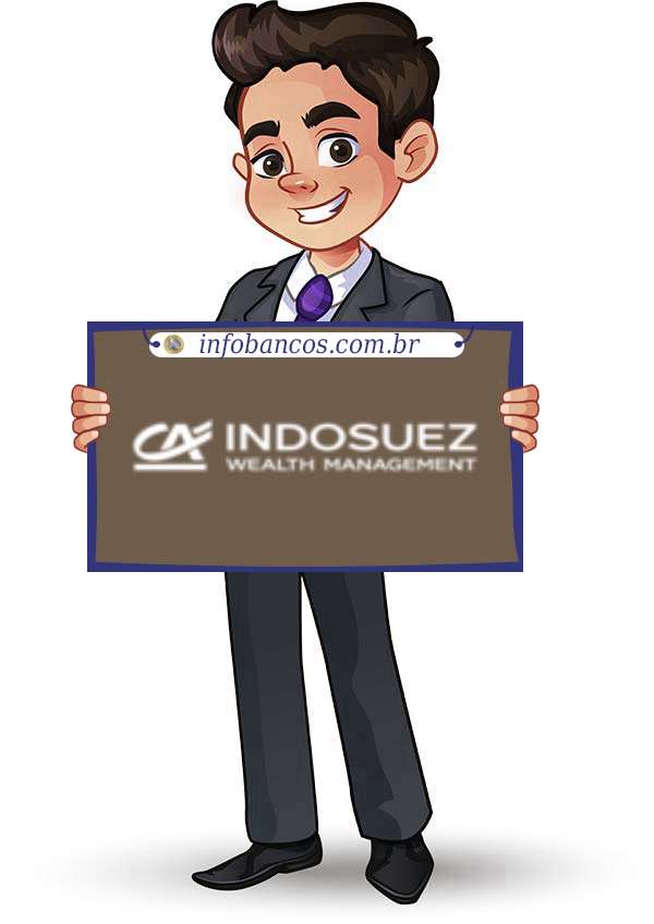 Foto do logotipo do CA INDOSUEZ WEALTH (BRAZIL) S.A. DISTRIBUIDORA DE TÍTULOS E VALORES MOBILIÁRIOS dentro de um quadro com um rapaz o segurando