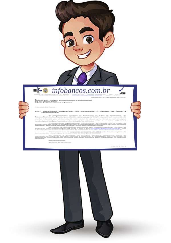 Foto do logotipo do DIRECAO S.A. CREDITO, FINANCIAMENTO E INVESTIMENTO dentro de um quadro com um rapaz o segurando