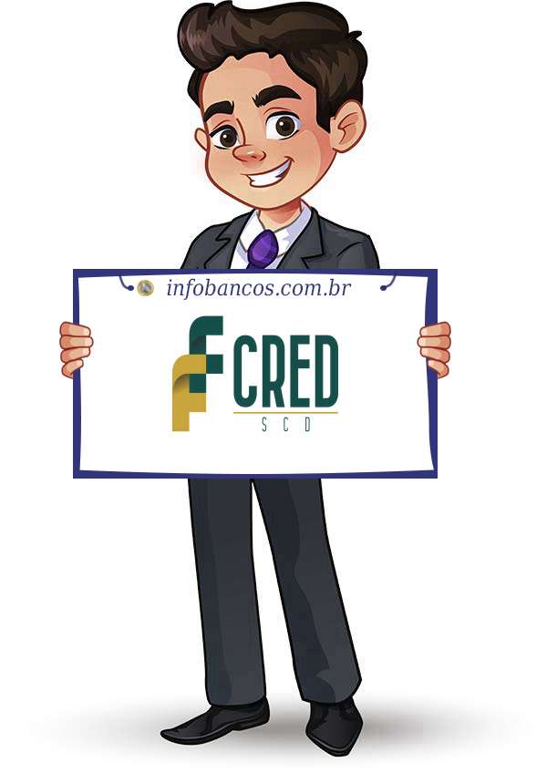 Foto do logotipo do FFCRED SOCIEDADE DE CRÉDITO DIRETO S.A.. dentro de um quadro com um rapaz o segurando