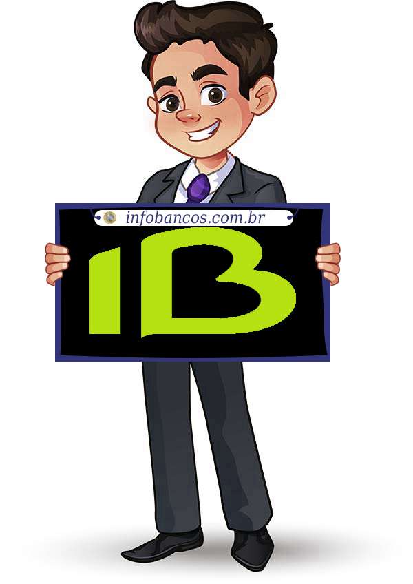 Foto do logotipo do IB CORRETORA DE CÂMBIO, TÍTULOS E VALORES MOBILIÁRIOS S.A. dentro de um quadro com um rapaz o segurando