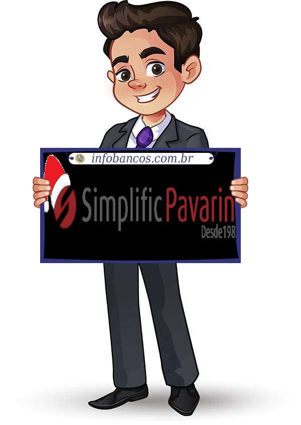 Foto do logotipo do SIMPLIFIC PAVARINI DISTRIBUIDORA DE TÍTULOS E VALORES MOBILIÁRIOS LTDA dentro de um quadro com um rapaz o segurando