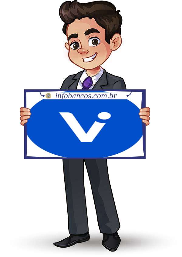 Foto do logotipo do VITREO DISTRIBUIDORA DE TÍTULOS E VALORES MOBILIÁRIOS S.A. dentro de um quadro com um rapaz o segurando